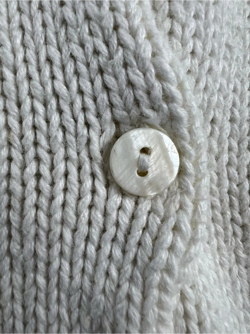 Vintage Tehama White Ramie Cotton Textured V-neck Minimalist Timeless Cardigan